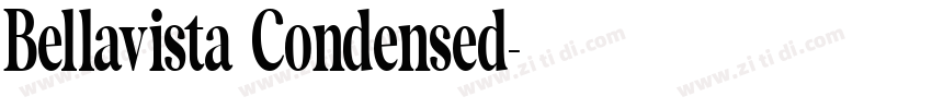 Bellavista Condensed字体转换